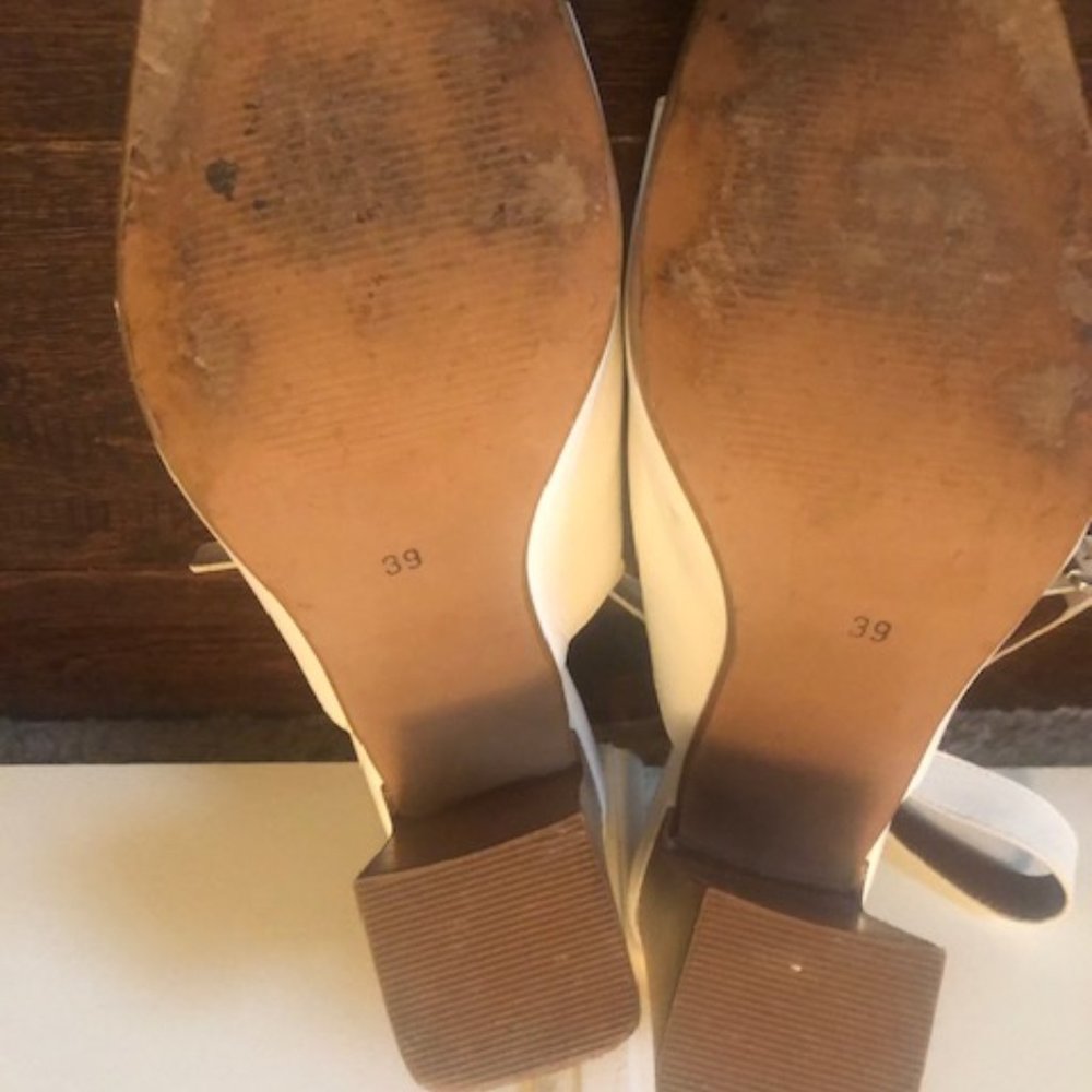 Topshop White Block Heels - Picture 5 of 5